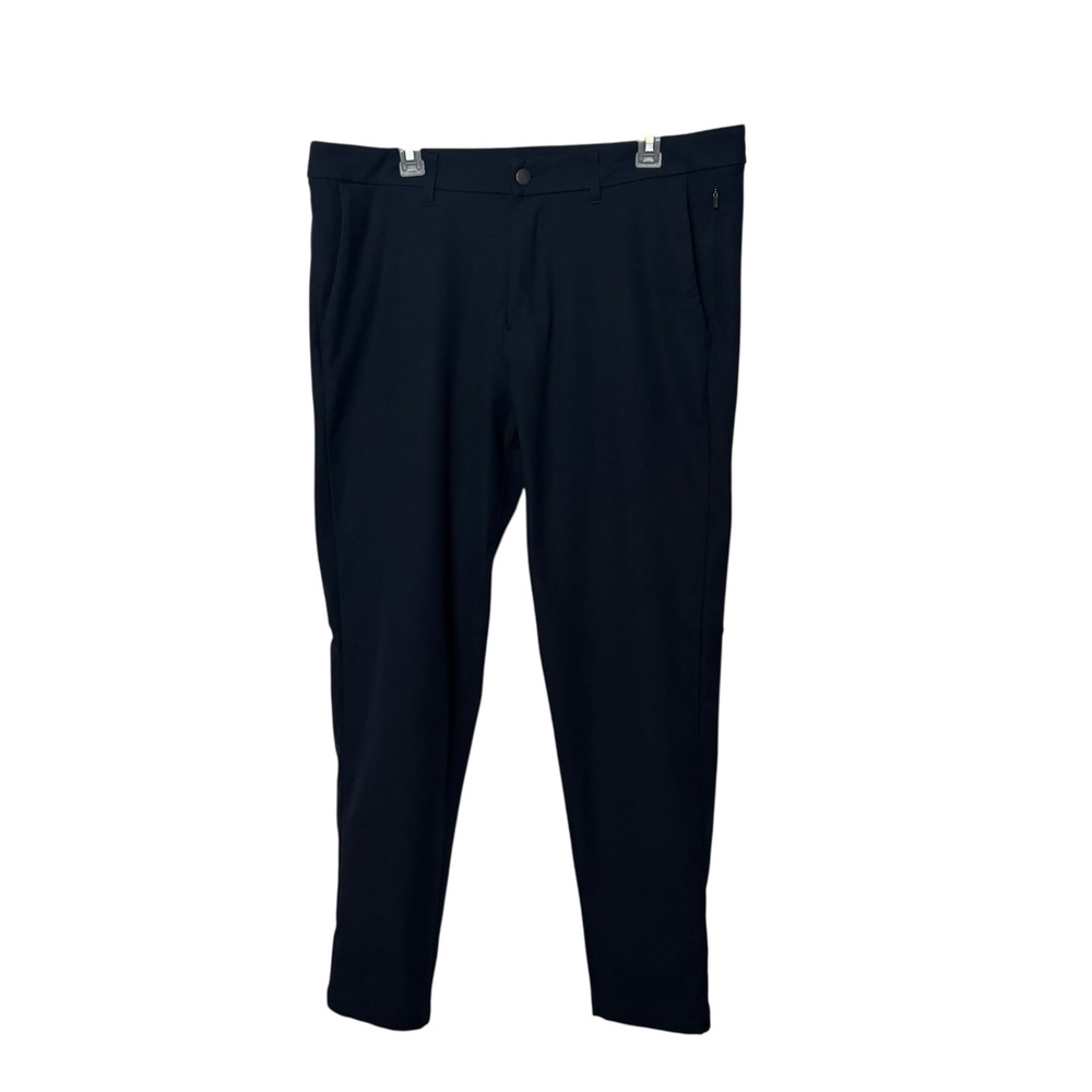 Lululemon Commission Slim Fit Pants Men 36 Navy Blue Warpstreme Chino Trousers